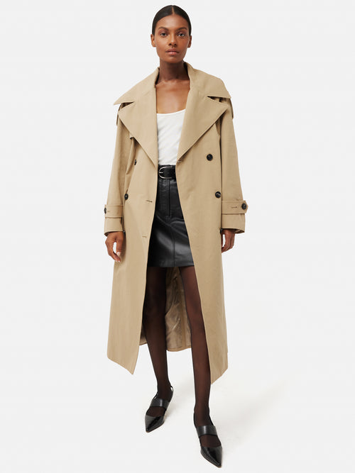 Nelson Cotton Trench Coat | Stone