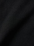 Slash Back Polo Neck Jumper | Black