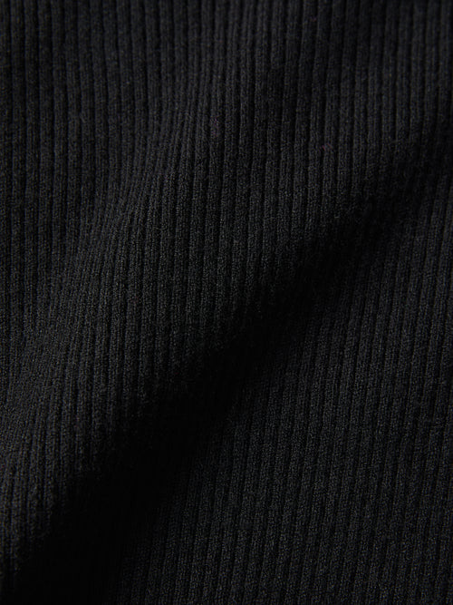 Slash Back Polo Neck Jumper | Black