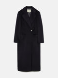 Wool Maxi City Coat | Navy