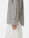 Cotton Poplin Stripe Shirt | Cream