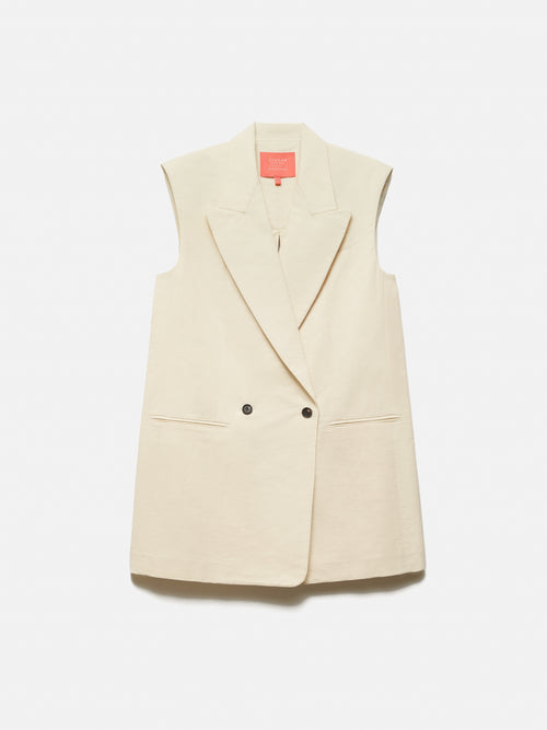 Roksanda Sleeveless Blazer | Cream