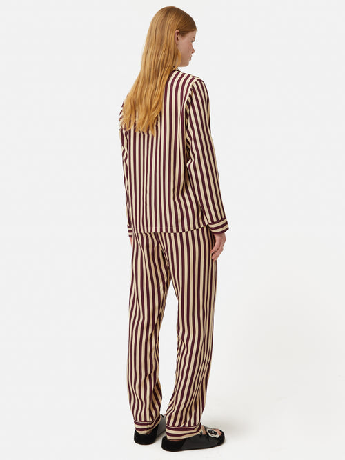 Classic Stripe Pyjama | Burgundy