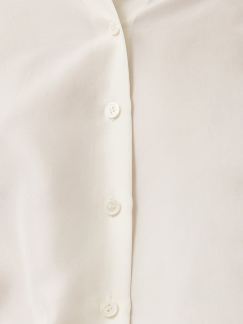 Silk Habotai Relaxed Shirt | Ivory