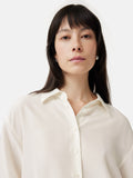 Silk Habotai Relaxed Shirt | Ivory