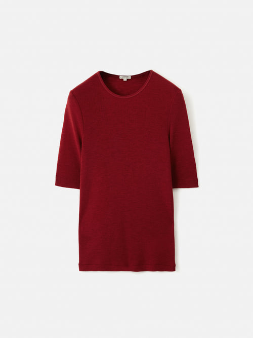 Merino Half Sleeve T-shirt | Red