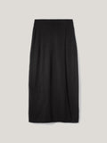 Soft Gauzy Knit Skirt | Black