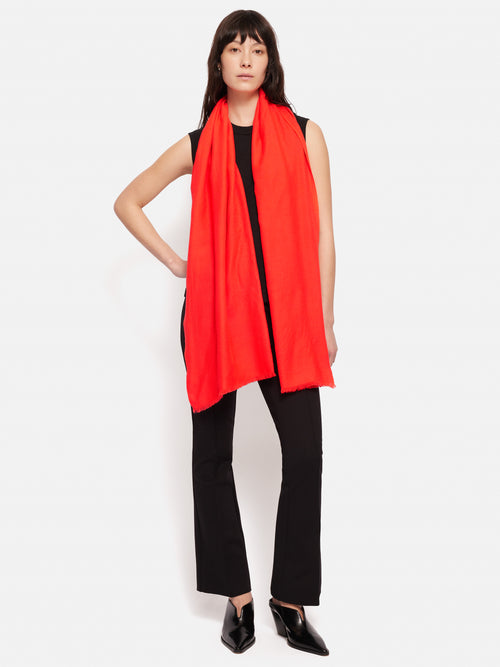 Wool Silk Pashmina | Coral