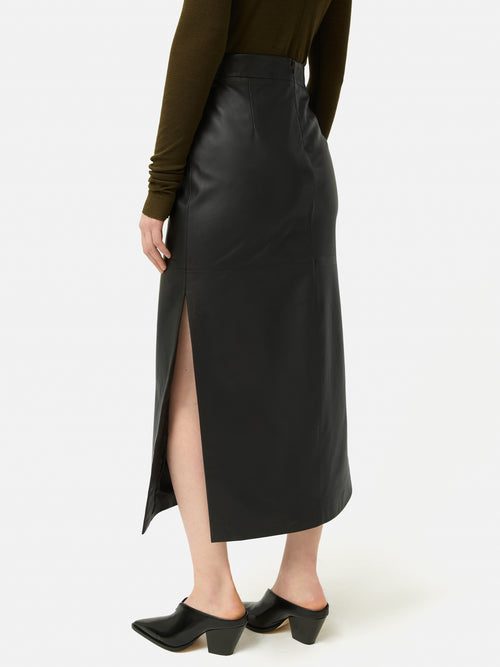 Leather Maxi Skirt | Black