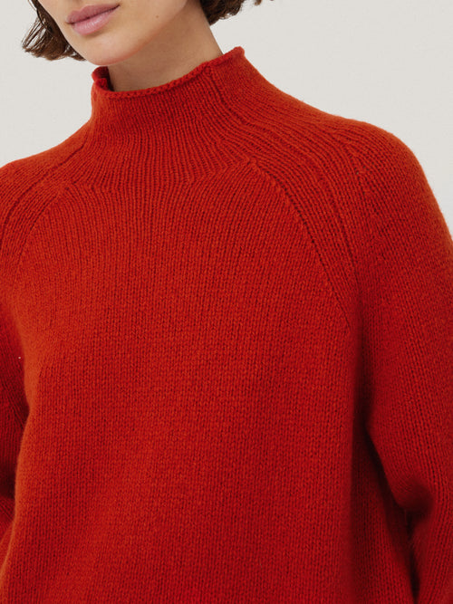 Wool Blend Snowdon Jumper | Orange