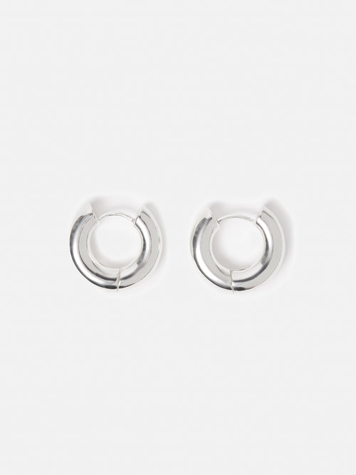 Chubby Hoop Earrings | Silver