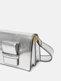 Ada Leather Crossbody Bag | Silver