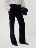 Mason Velvet Trouser | Navy