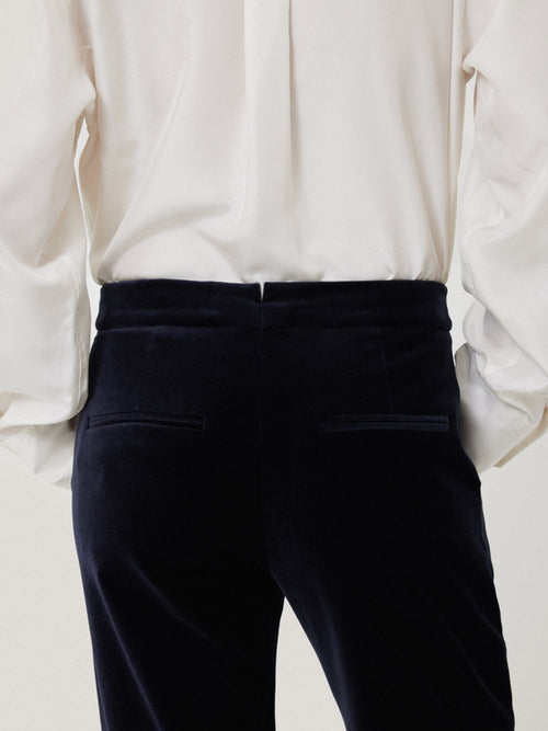 Mason Velvet Trouser | Navy