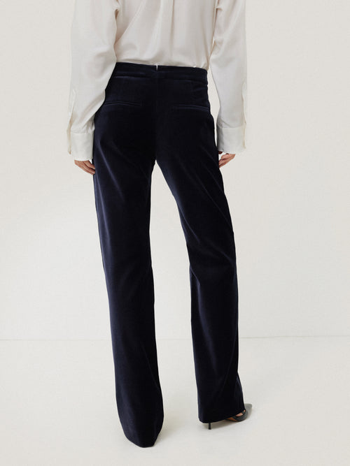 Mason Velvet Trouser | Navy