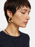 Molten Loop Stud Earring | Gold