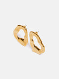 Molten Loop Stud Earring | Gold