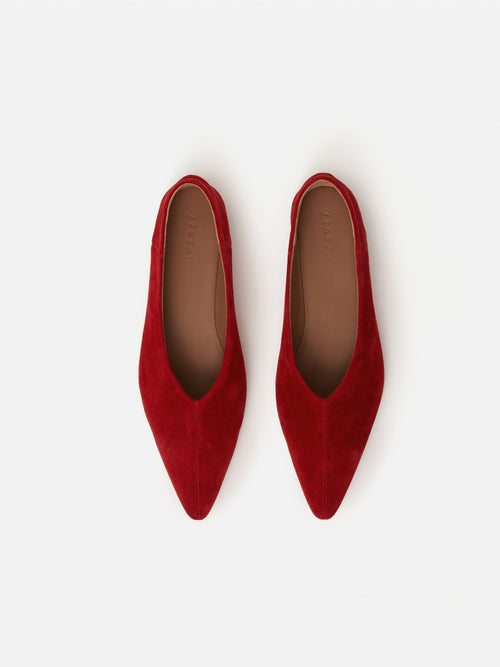 Linnie Flat Pointed Ballerina | Red