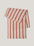 Cassis Stripe Silk Scarf | Red