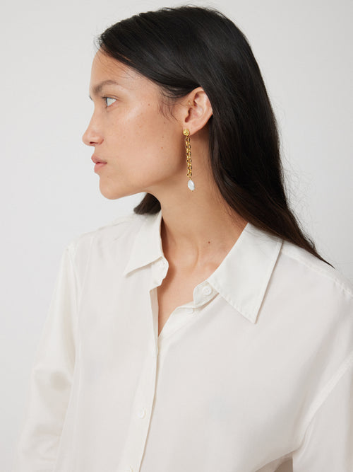 Keshi Pearl Drop Earring | Pearl