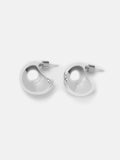 Chunky Dome Earrings | Silver